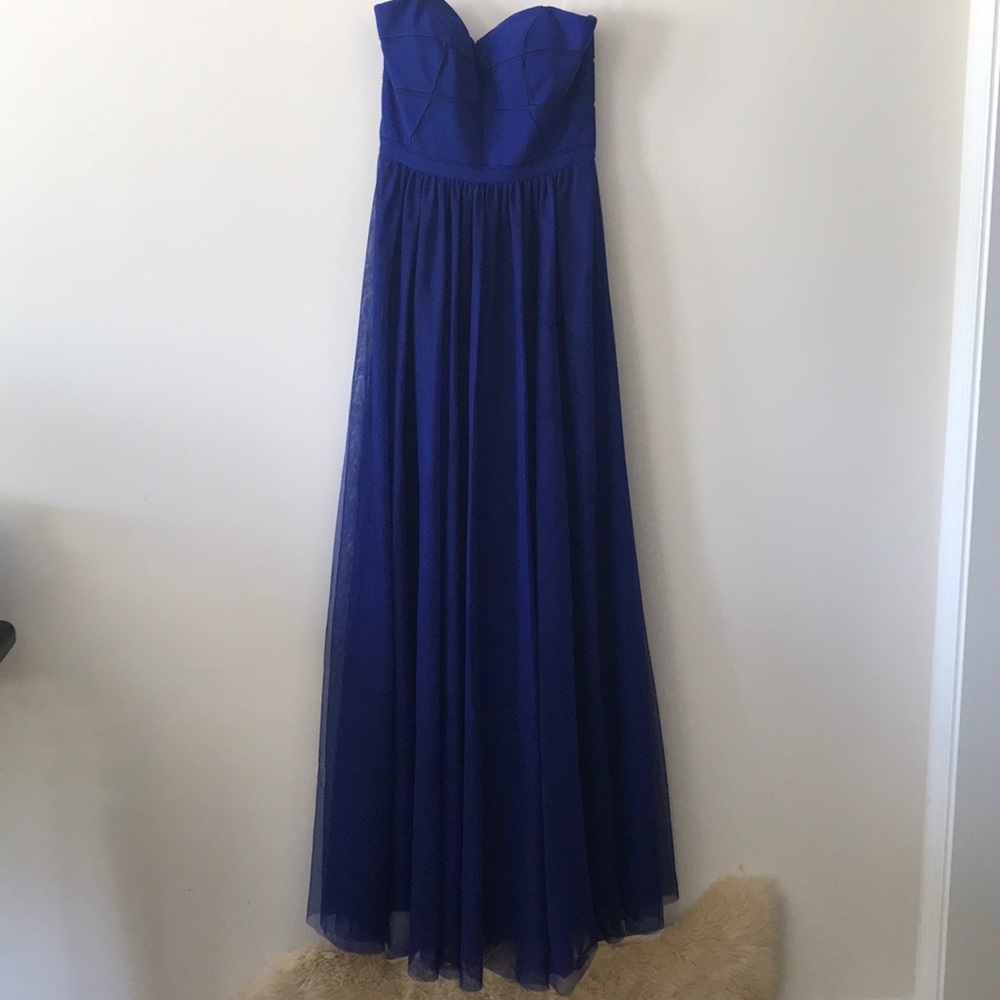 Cobalt Blue dress sweetheart neckline